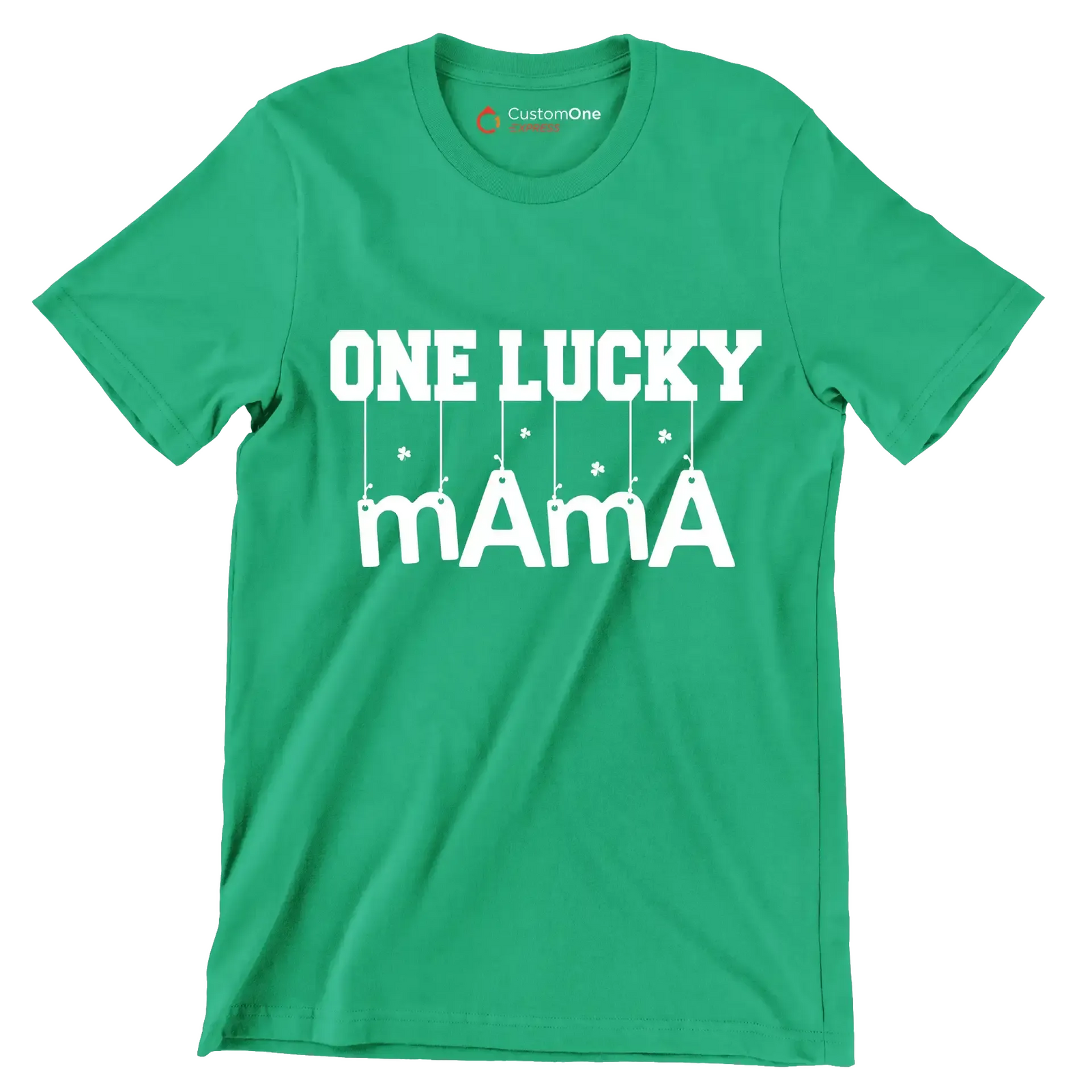 One Lucky Mama - St. Patrick's Day T-Shirt-Green-S-Custom One Express