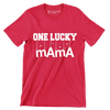 One Lucky Mama - St. Patrick's Day T-Shirt-Red-S-Custom One Express