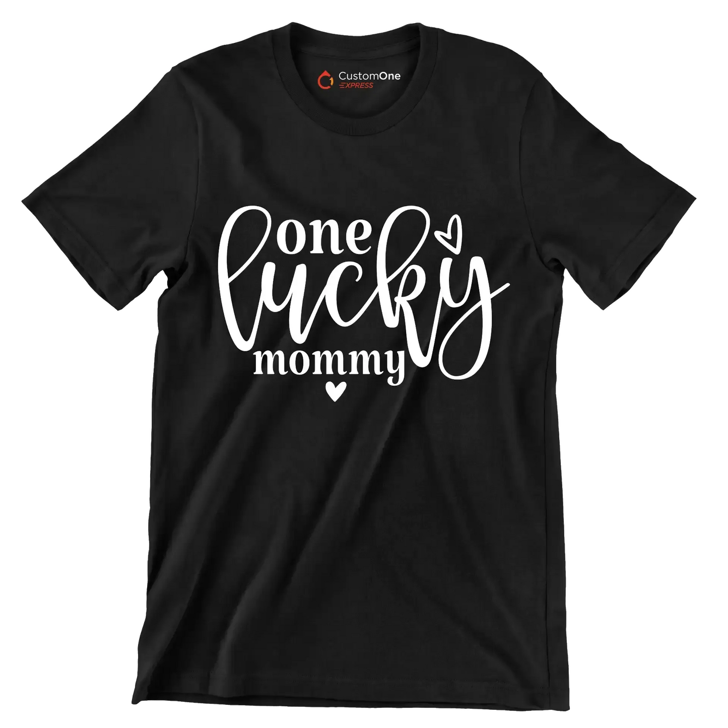 One Lucky Mommy - St. Patrick's Day T-Shirt-Black-S-Custom One Express