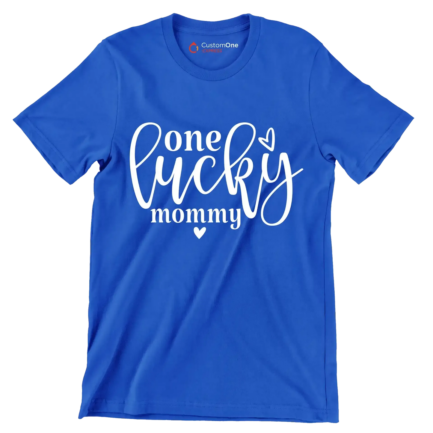 One Lucky Mommy - St. Patrick's Day T-Shirt-Blue-S-Custom One Express