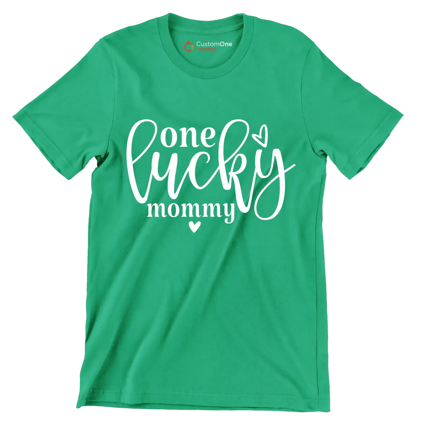 One Lucky Mommy - St. Patrick's Day T-Shirt-Green-S-Custom One Express