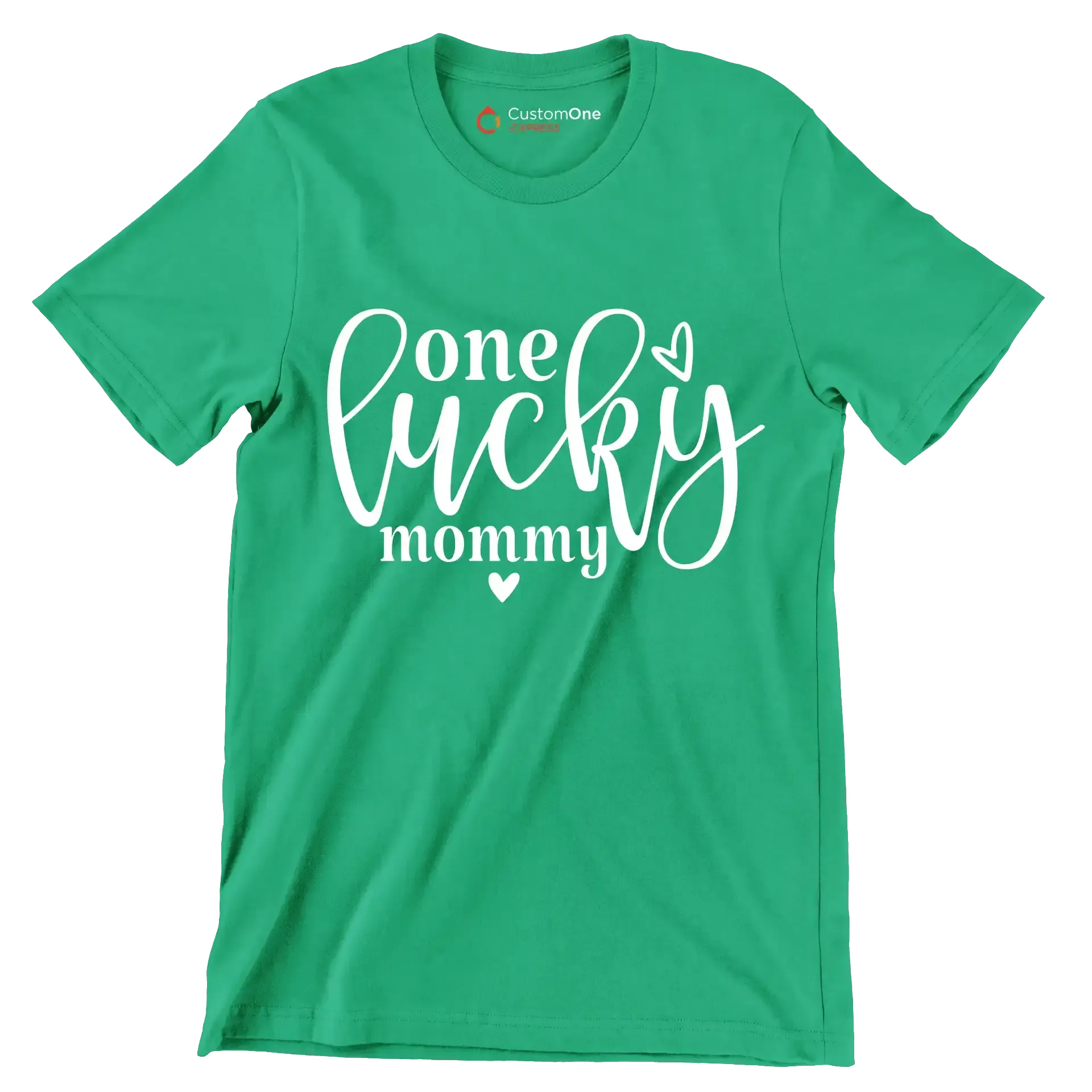 One Lucky Mommy - St. Patrick's Day T-Shirt-Green-S-Custom One Express