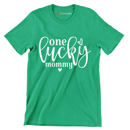 One Lucky Mommy - St. Patrick's Day T-Shirt-Green-S-Custom One Express