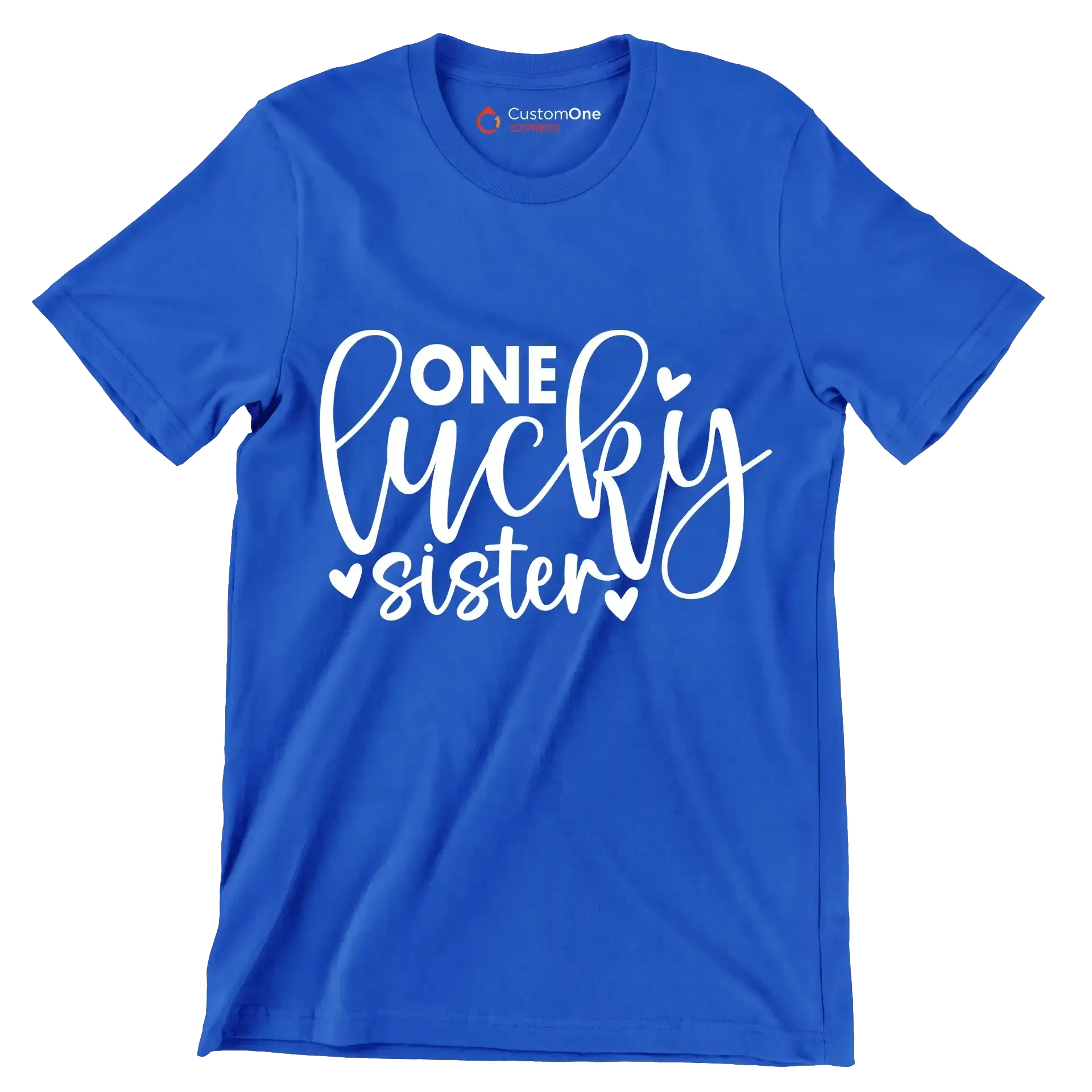 One Lucky Sister - St. Patrick's Day T-Shirt-Blue-S-Custom One Express