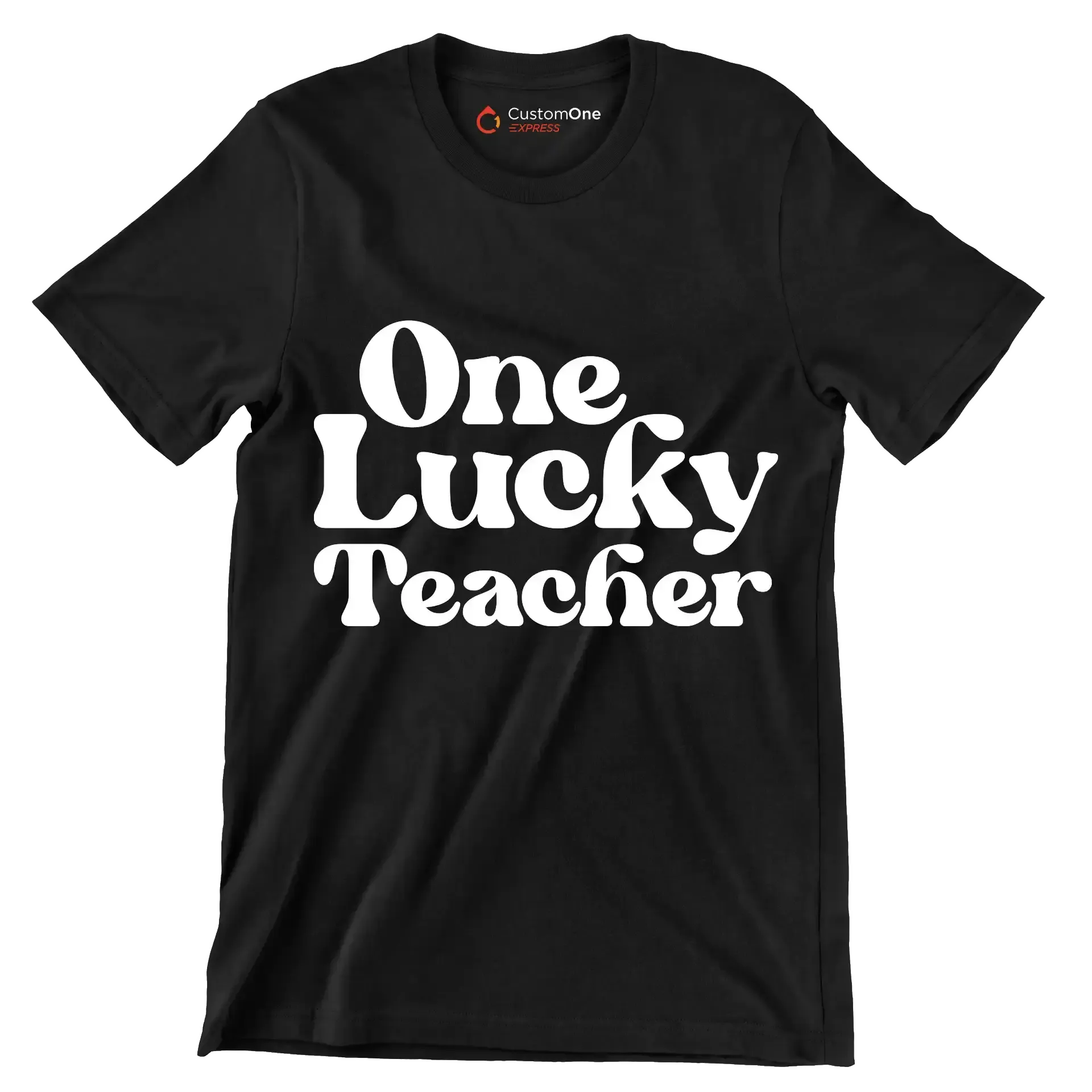 One Lucky Teacher - St. Patrick's Day T-Shirt-Black-S-Custom One Express