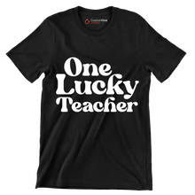 One Lucky Teacher - St. Patrick's Day T-Shirt-Black-S-Custom One Express