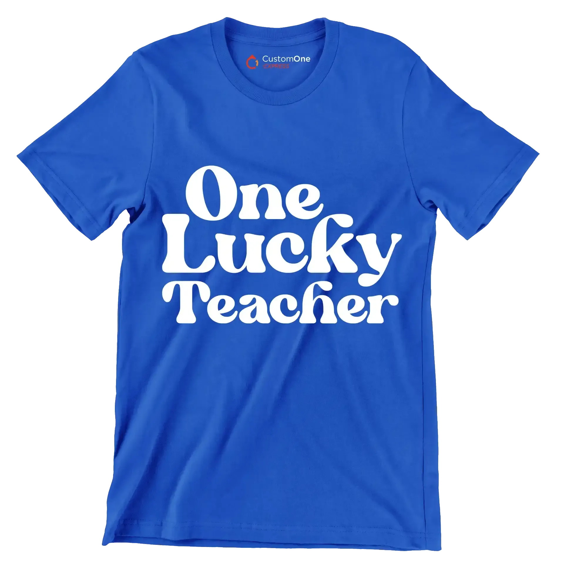 One Lucky Teacher - St. Patrick's Day T-Shirt-Blue-S-Custom One Express