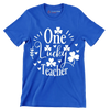 One Lucky Teacher - St. Patrick's Day T-Shirt-Blue-S-Custom One Express