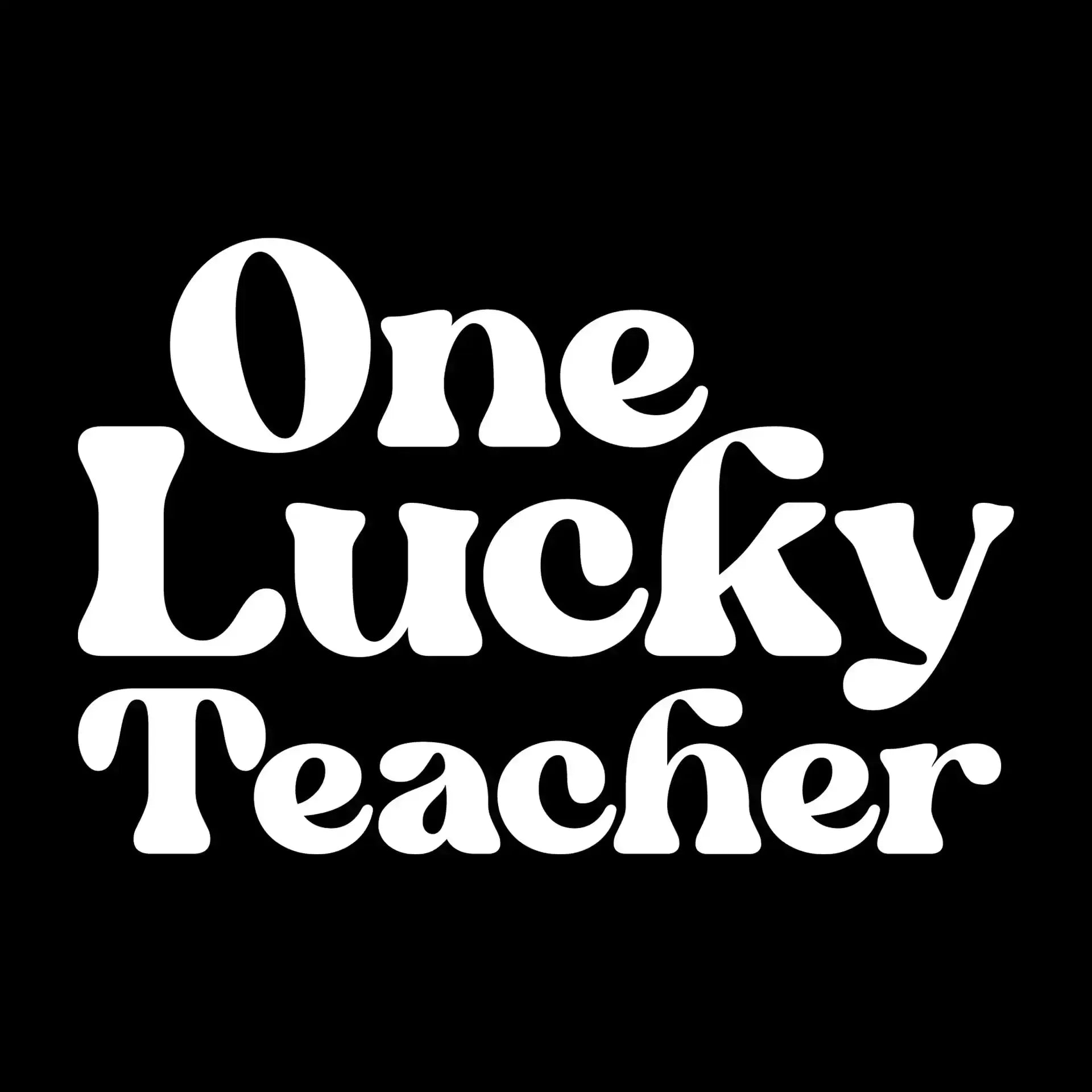 One Lucky Teacher - St. Patrick's Day T-Shirt-Black-S-Custom One Express