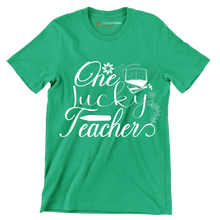 One Lucky Teacher - St. Patrick's Day T-Shirt-Green-S-Custom One Express