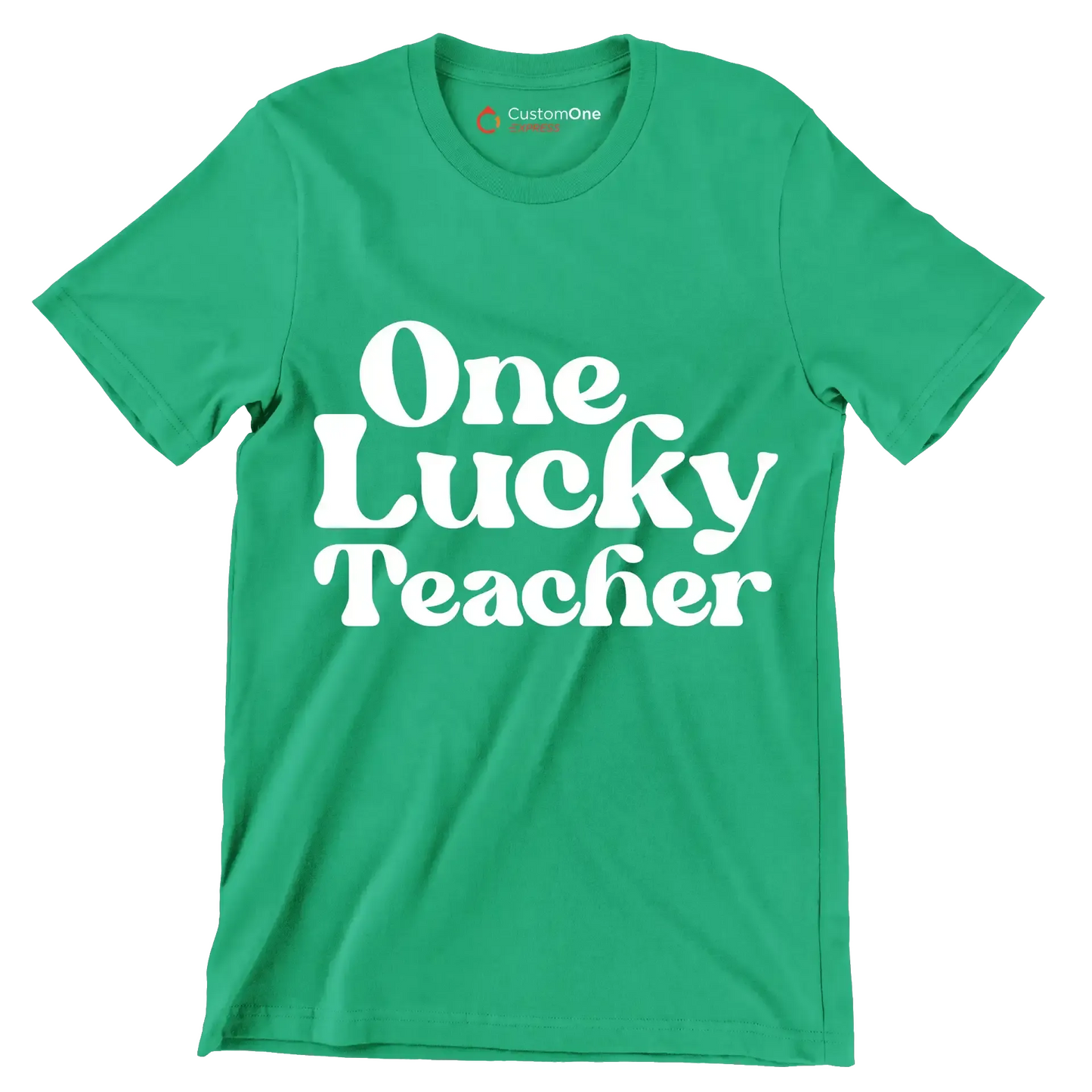 One Lucky Teacher - St. Patrick's Day T-Shirt-Green-S-Custom One Express