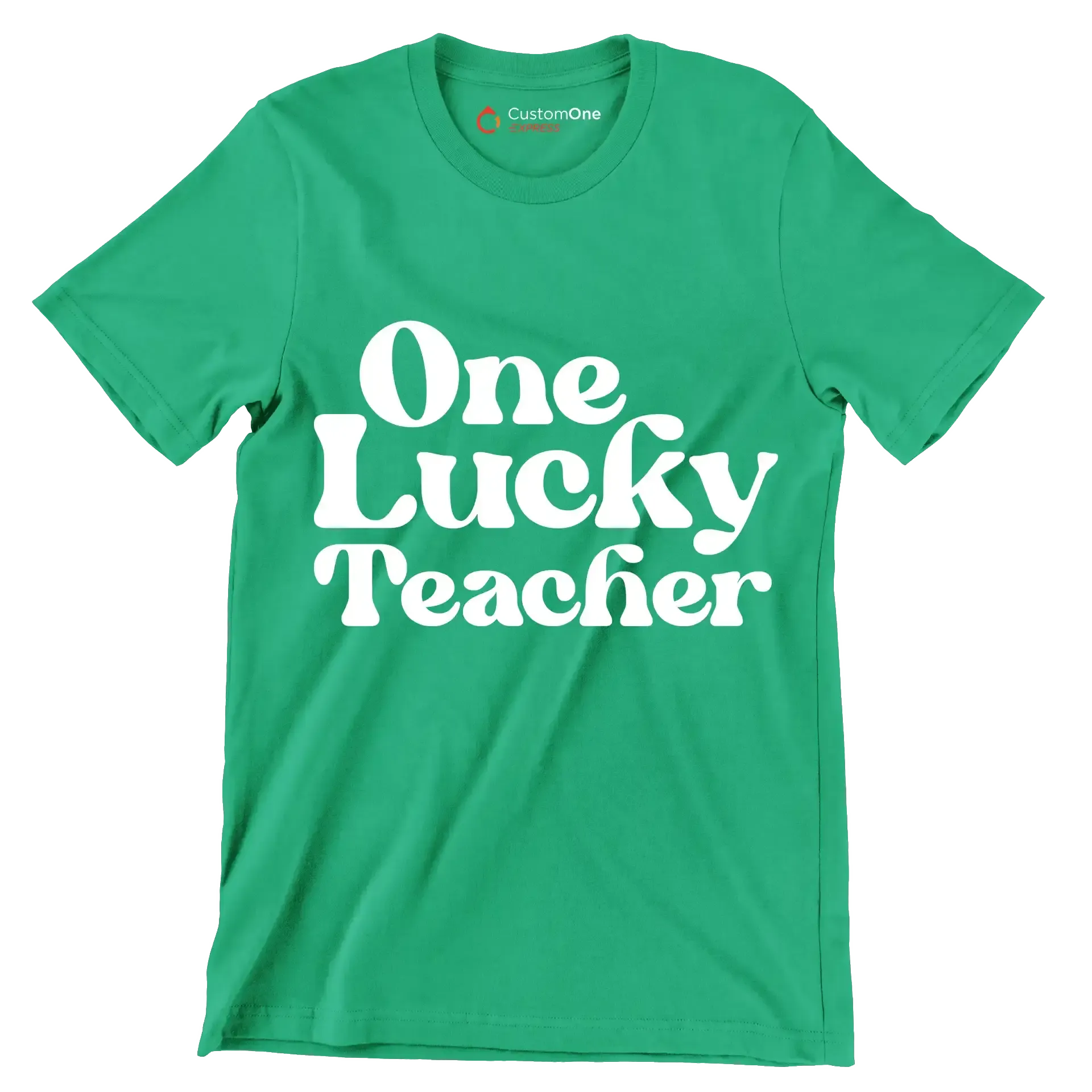 One Lucky Teacher - St. Patrick's Day T-Shirt-Green-S-Custom One Express