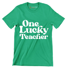 One Lucky Teacher - St. Patrick's Day T-Shirt-Green-S-Custom One Express
