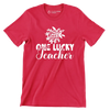 One Lucky Teacher - St. Patrick's Day T-Shirt-Red-S-Custom One Express