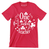 One Lucky Teacher - St. Patrick's Day T-Shirt-Red-S-Custom One Express