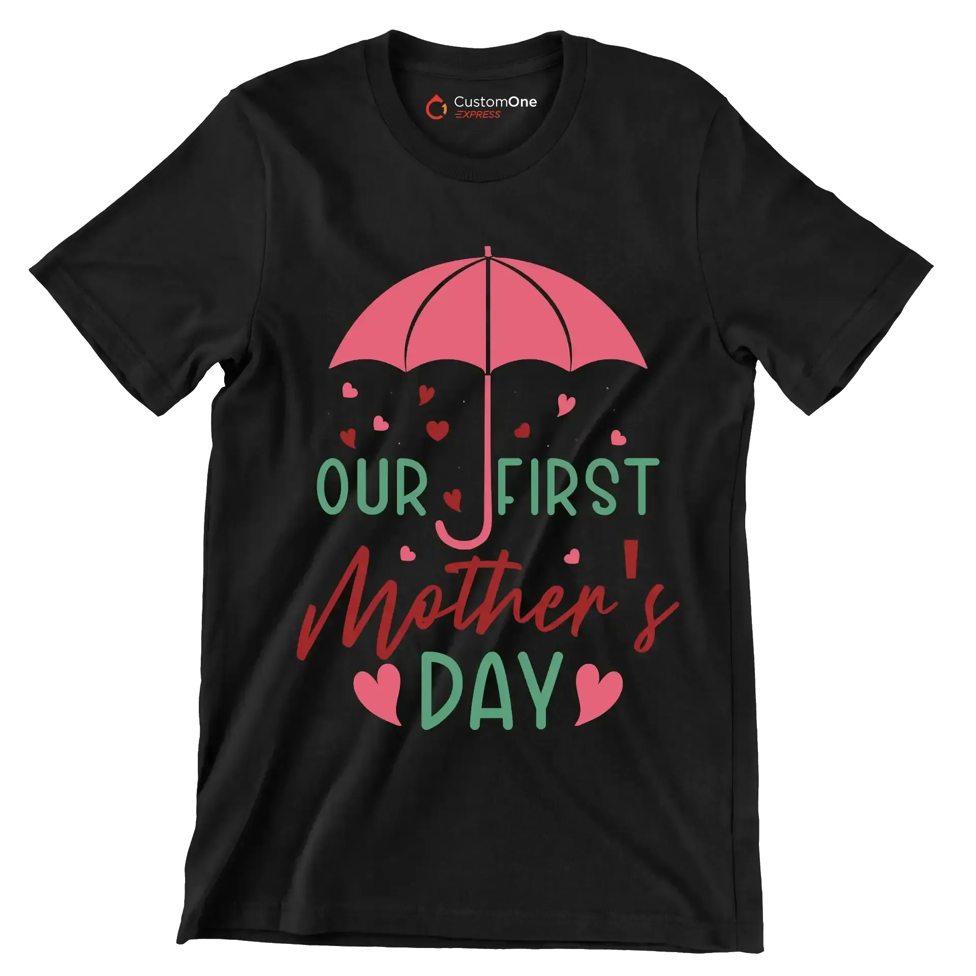 Our First Mother's Day - Mother’s Day T-Shirt-Black-S-Custom One Express