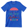 Our First Mother's Day - Mother’s Day T-Shirt-Blue-S-Custom One Express