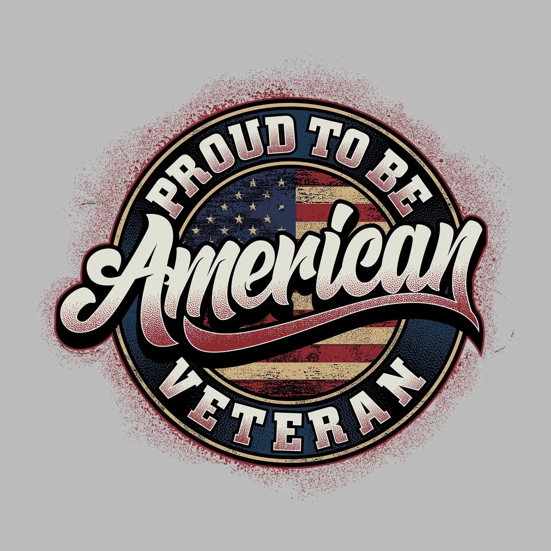 PROUD TO BE AMERICAN VETERAN - Veterans Themed T-Shirt-Black-S-Custom One Express