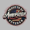 PROUD TO BE AMERICAN VETERAN - Veterans Themed T-Shirt-Black-S-Custom One Express