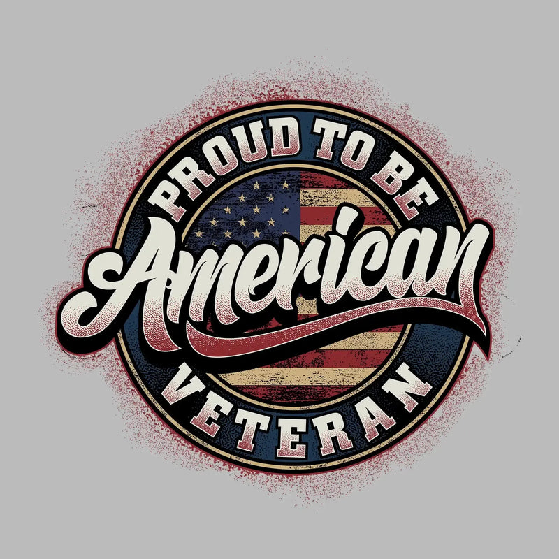 PROUD TO BE AMERICAN VETERAN - Veterans Themed T-Shirt-Black-S-Custom One Express