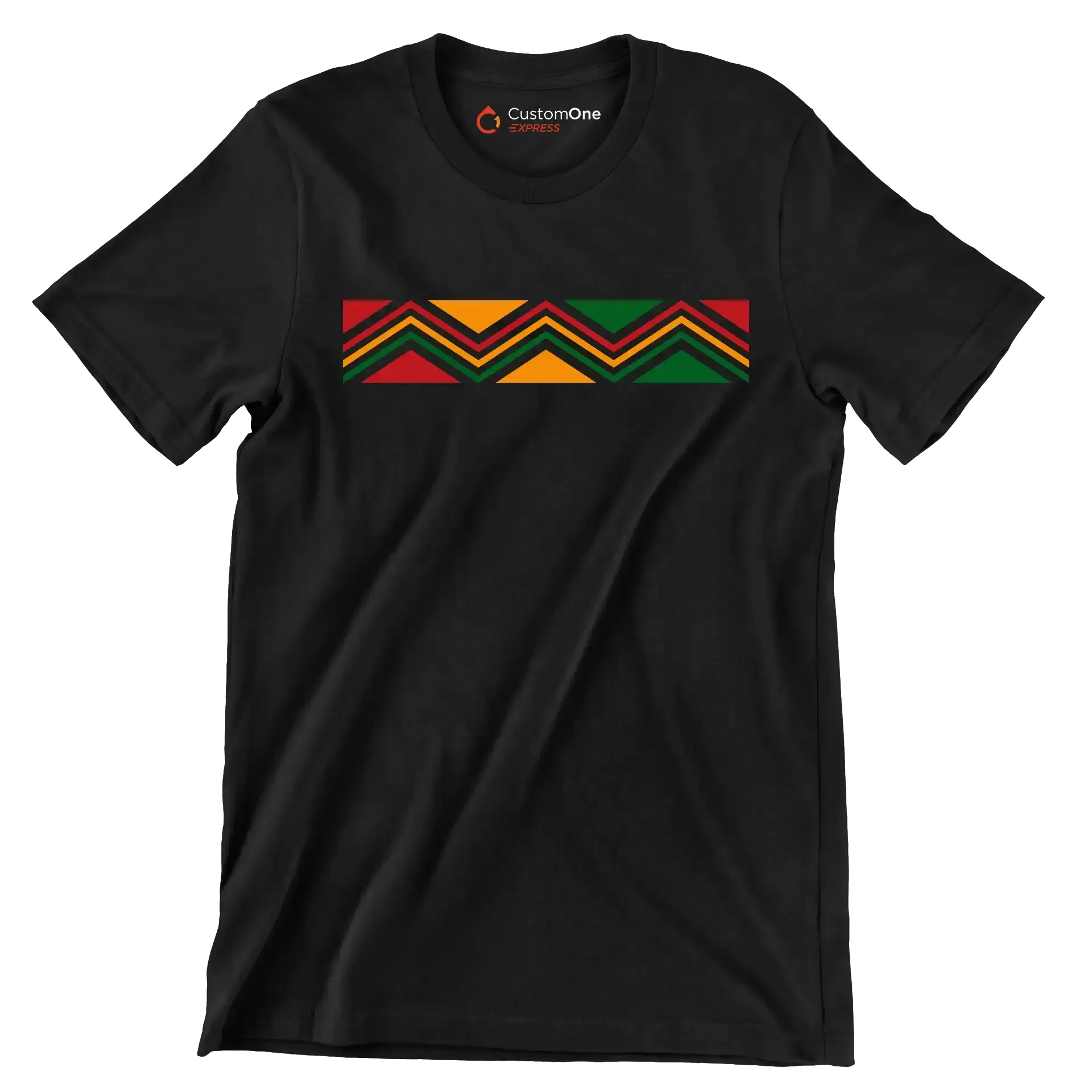 Pan-African Zigzag Pattern - Martin Luther King T-Shirt-Black-S-Custom One Express