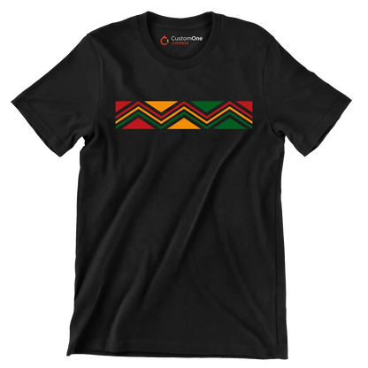 Pan-African Zigzag Pattern - Martin Luther King T-Shirt-Black-S-Custom One Express