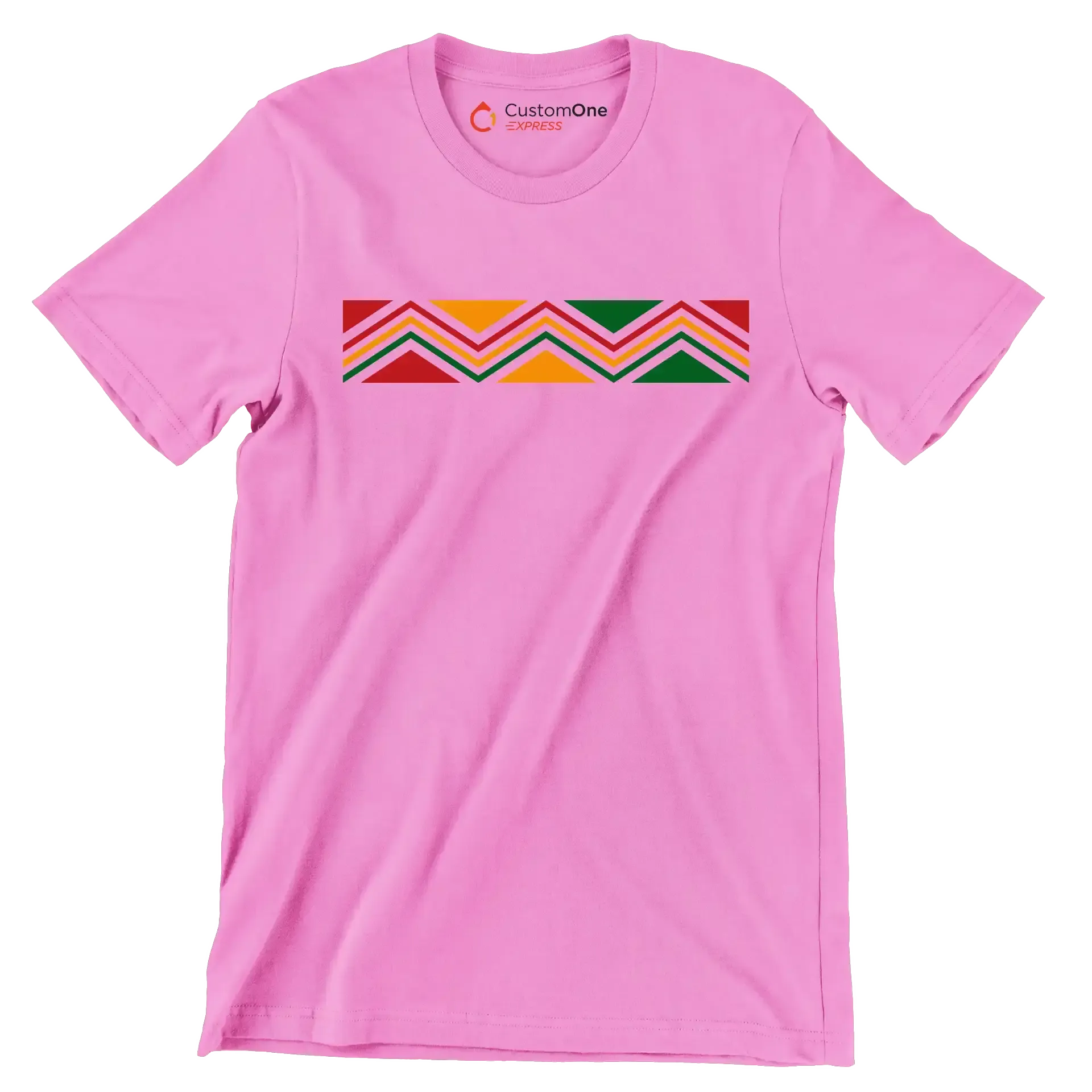 Pan-African Zigzag Pattern - Martin Luther King T-Shirt-Pink-S-Custom One Express