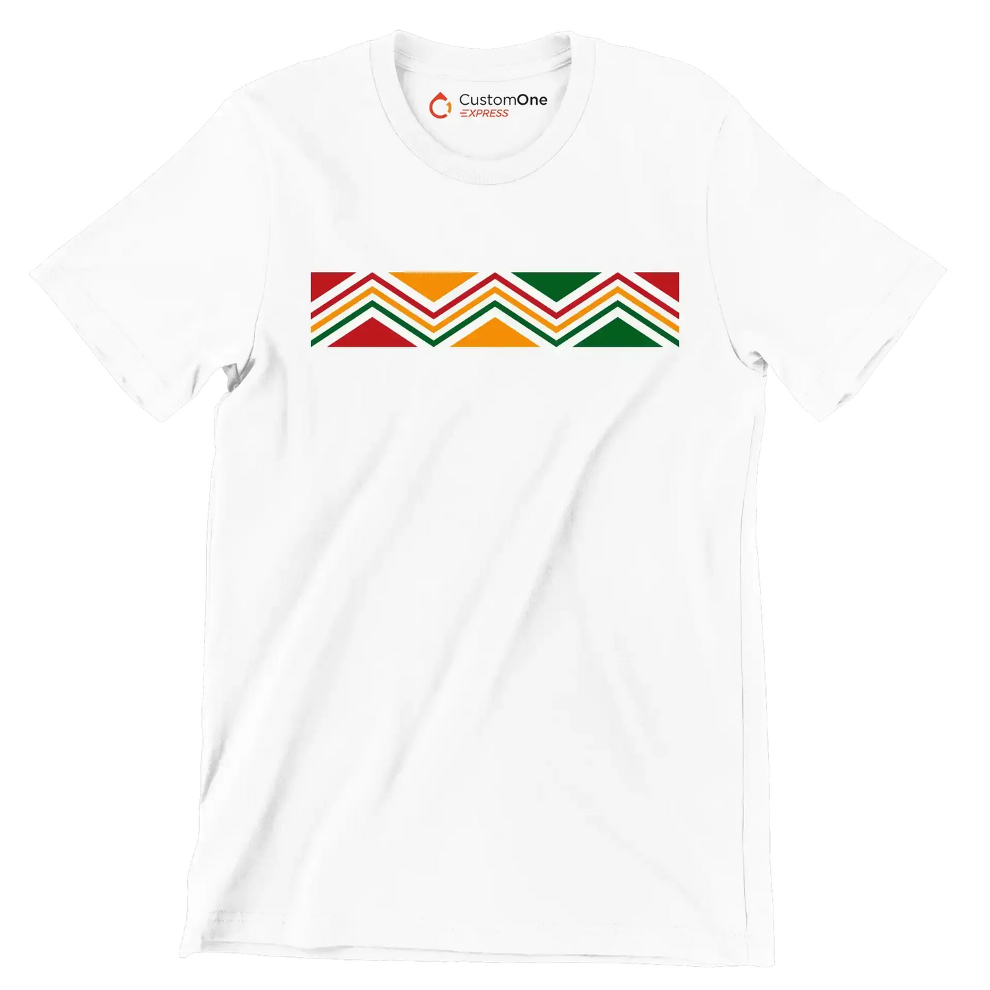Pan-African Zigzag Pattern - Martin Luther King T-Shirt-White-S-Custom One Express