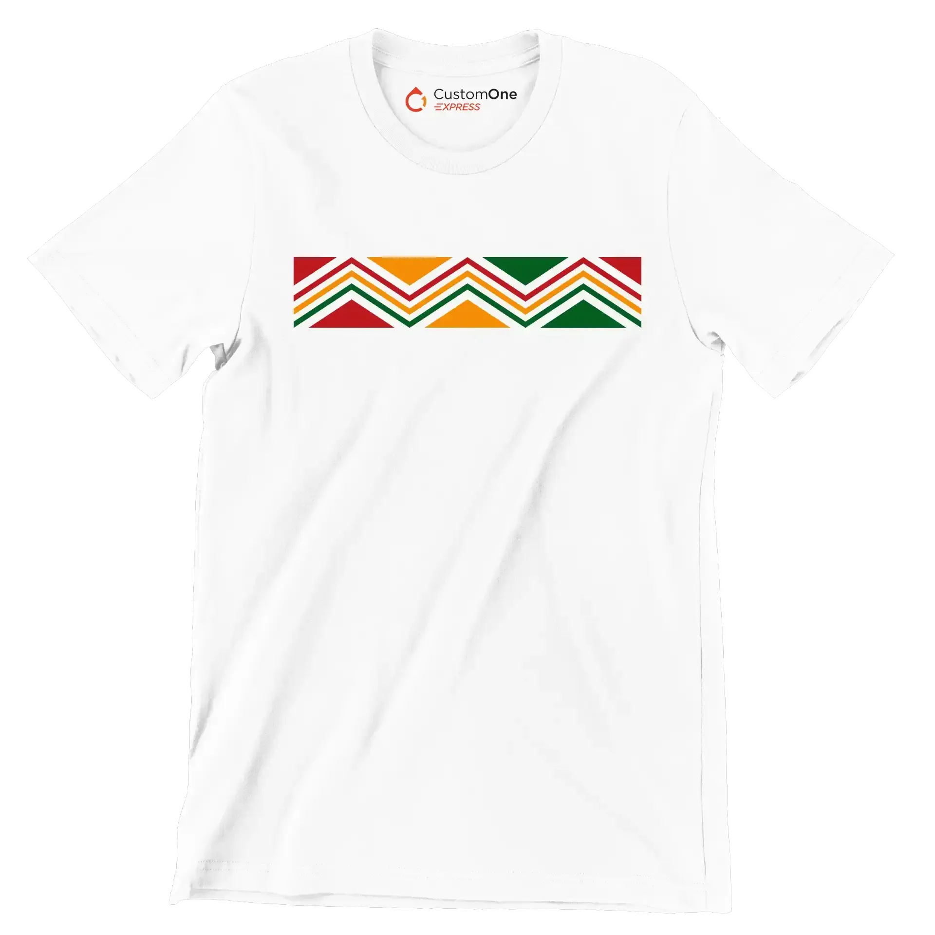 Pan-African Zigzag Pattern - Martin Luther King T-Shirt-White-S-Custom One Express