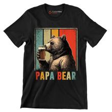 Papa Bear3037-Papa Bear - Father’s Day T-Shirt-Black-S-Custom One Express