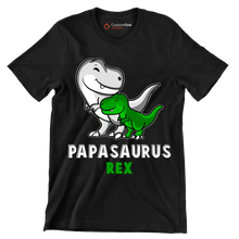 Papasaurus Rex - Father’s Day T-Shirt-Black-S-Custom One Express