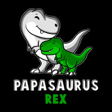 Papasaurus Rex - Father’s Day T-Shirt-Black-S-Custom One Express