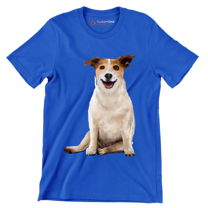 Parson_Russell_Terrier - Dog Themed T-Shirt-Blue-S-Custom One Express