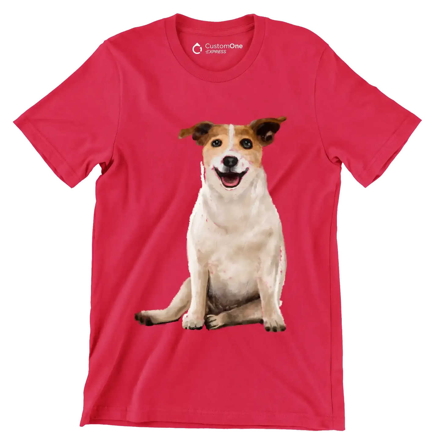 Parson_Russell_Terrier - Dog Themed T-Shirt-Red-S-Custom One Express