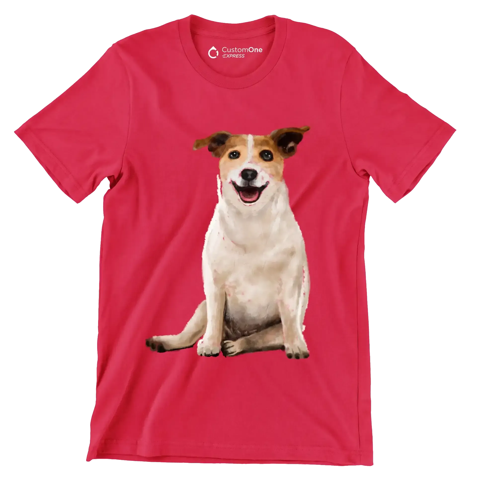 Parson_Russell_Terrier - Dog Themed T-Shirt-Red-S-Custom One Express
