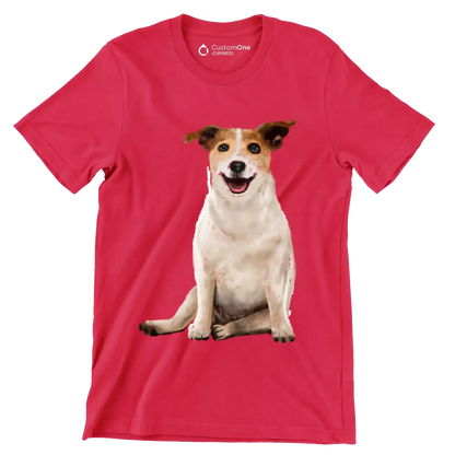 Parson_Russell_Terrier - Dog Themed T-Shirt-Red-S-Custom One Express
