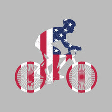 Patriotic Cyclist T-Shirt – Ride with Pride - Bicycle Themed T-Shirt-Black-S-Custom One Express