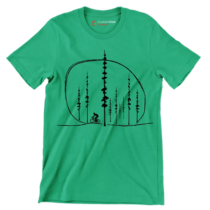 Patriotic Cyclist T-Shirt – Ride with Pride - Bicycle Themed T-Shirt-Green-S-Custom One Express