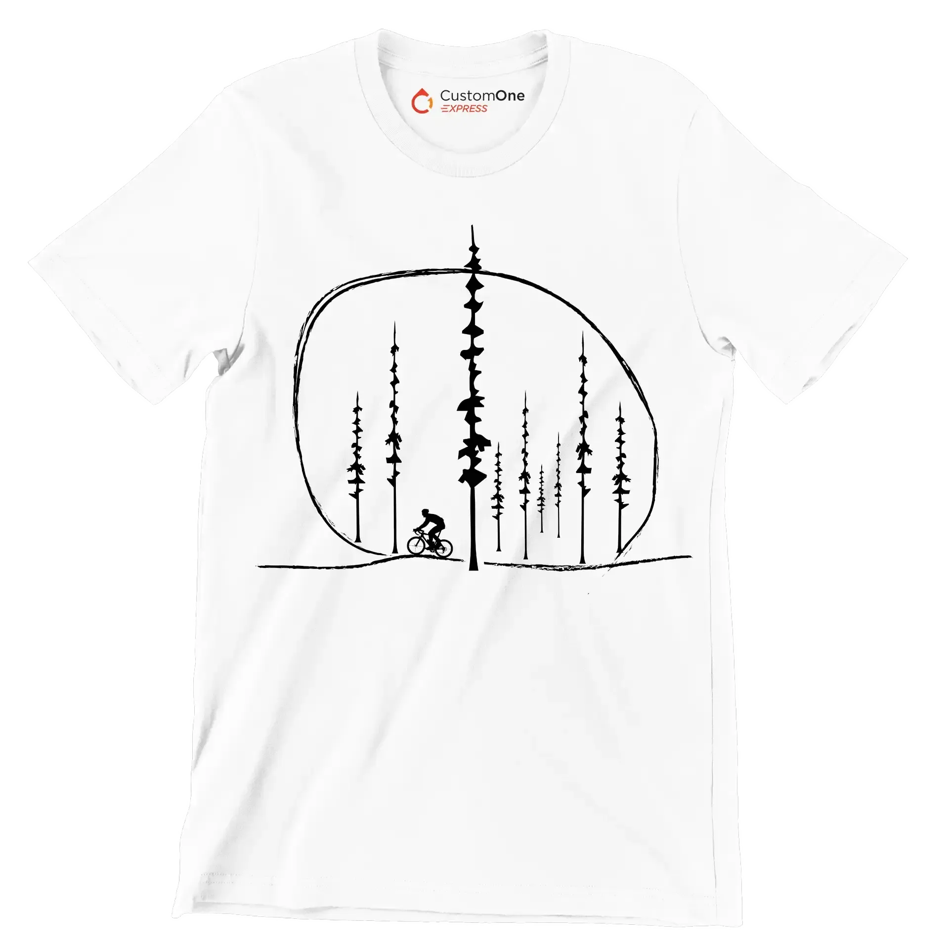 Patriotic Cyclist T-Shirt – Ride with Pride - Bicycle Themed T-Shirt-White-S-Custom One Express