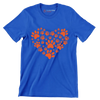 Pawprint Heart - Dog Themed T-Shirt-Blue-S-Custom One Express