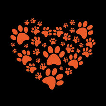 Pawprint Heart - Dog Themed T-Shirt-Black-S-Custom One Express