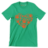 Pawprint Heart - Dog Themed T-Shirt-Green-S-Custom One Express