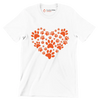 Pawprint Heart - Dog Themed T-Shirt-White-S-Custom One Express