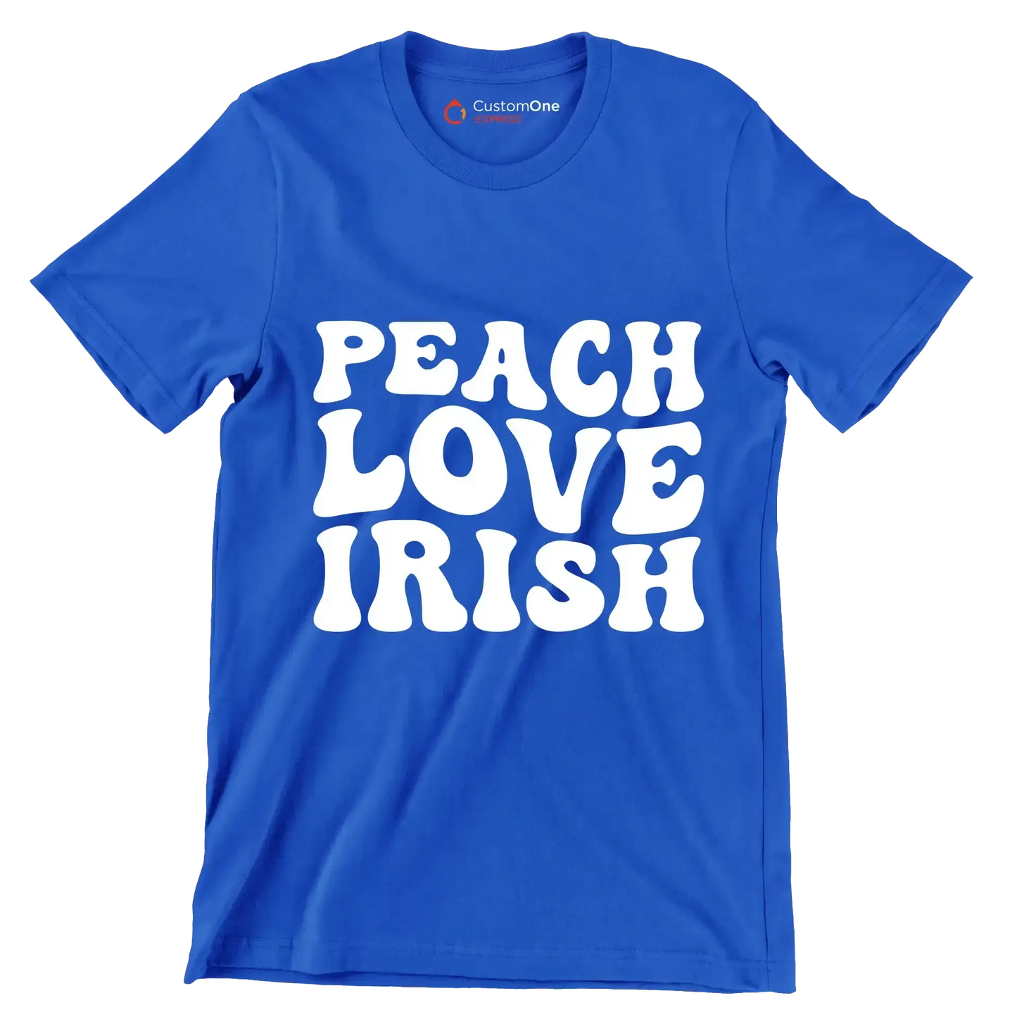 Peach love irish - St. Patrick's Day T-Shirt-Blue-S-Custom One Express