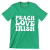 Peach love irish - St. Patrick's Day T-Shirt-Green-S-Custom One Express