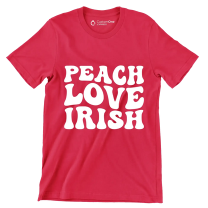 Peach love irish - St. Patrick's Day T-Shirt-Red-S-Custom One Express