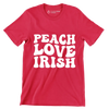 Peach love irish - St. Patrick's Day T-Shirt-Red-S-Custom One Express