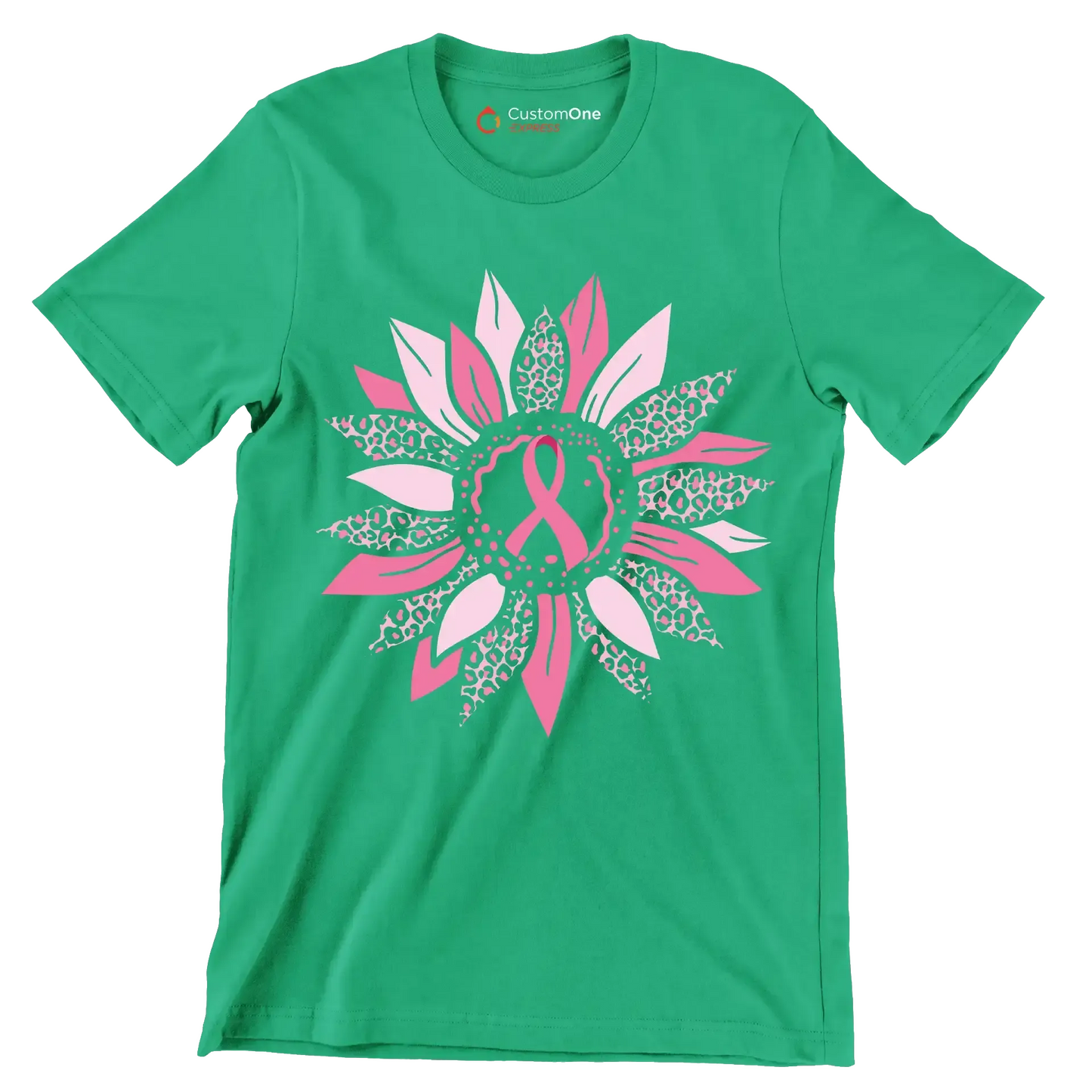 Pegcine - Breast Cancer Awareness T-Shirt-Green-S-Custom One Express