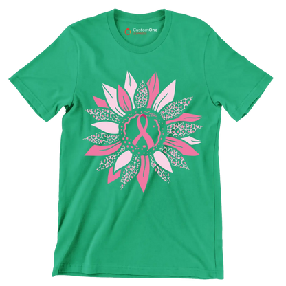 Pegcine - Breast Cancer Awareness T-Shirt-Green-S-Custom One Express