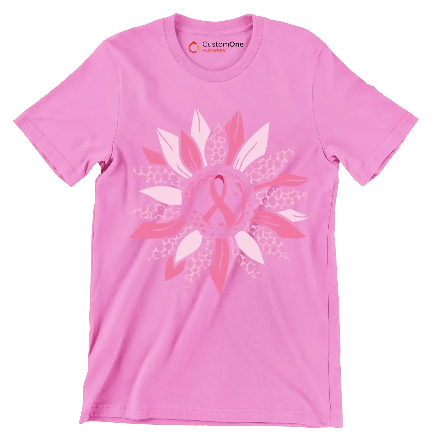 Pegcine - Breast Cancer Awareness T-Shirt-Pink-S-Custom One Express